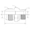 World Wide Fittings Male JIC to Male Metric Straight Adapter 7005X06X16 - alternate 2